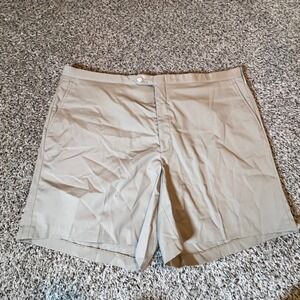 Sansabelt Golf Mens Khaki Beltless Shorts Size 42 Vintage New With Tags Tan